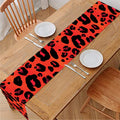 Orange Leopard Print Table Runner