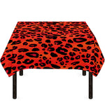 Orange Leopard Print Tablecloth