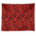 Orange Leopard Print Tapestry