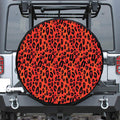 Orange Leopard Print Tire Cover