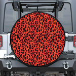 Orange Leopard Print Tire Cover