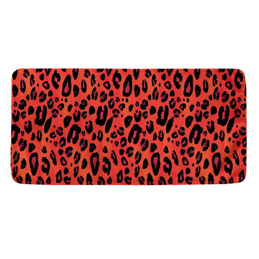 Orange Leopard Print Towel