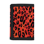 Orange Leopard Print Trifold Wallet