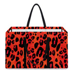 Orange Leopard Print Utility Tote Bag