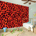 Orange Leopard Print Wall Sticker