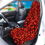 Orange Leopard Print Waterproof Car Seat Cover