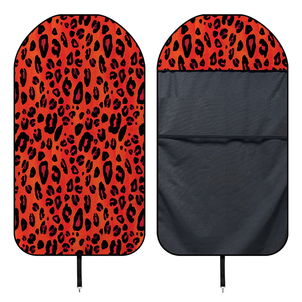 Orange Leopard Print Waterproof Car Seat Cover