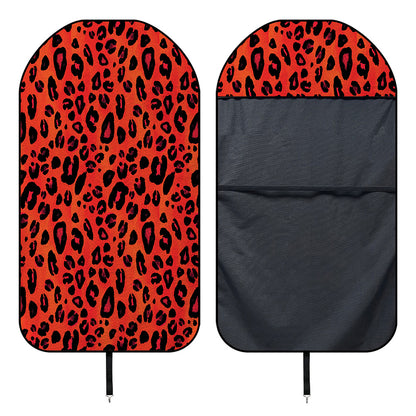 Orange Leopard Print Waterproof Car Seat Cover