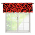 Orange Leopard Print Window Valance