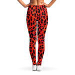 Orange Leopard Print Women's Leggings