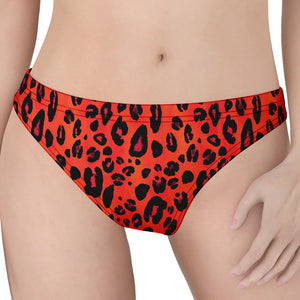 Orange Leopard Print Women's Thong