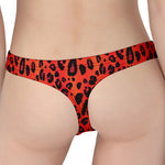 Orange Leopard Print Women's Thong