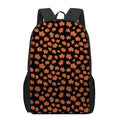 Orange Maple Leaves Pattern Print 17 Inch Backpack