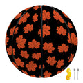 Orange Maple Leaves Pattern Print Basketball