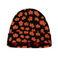 Orange Maple Leaves Pattern Print Beanie