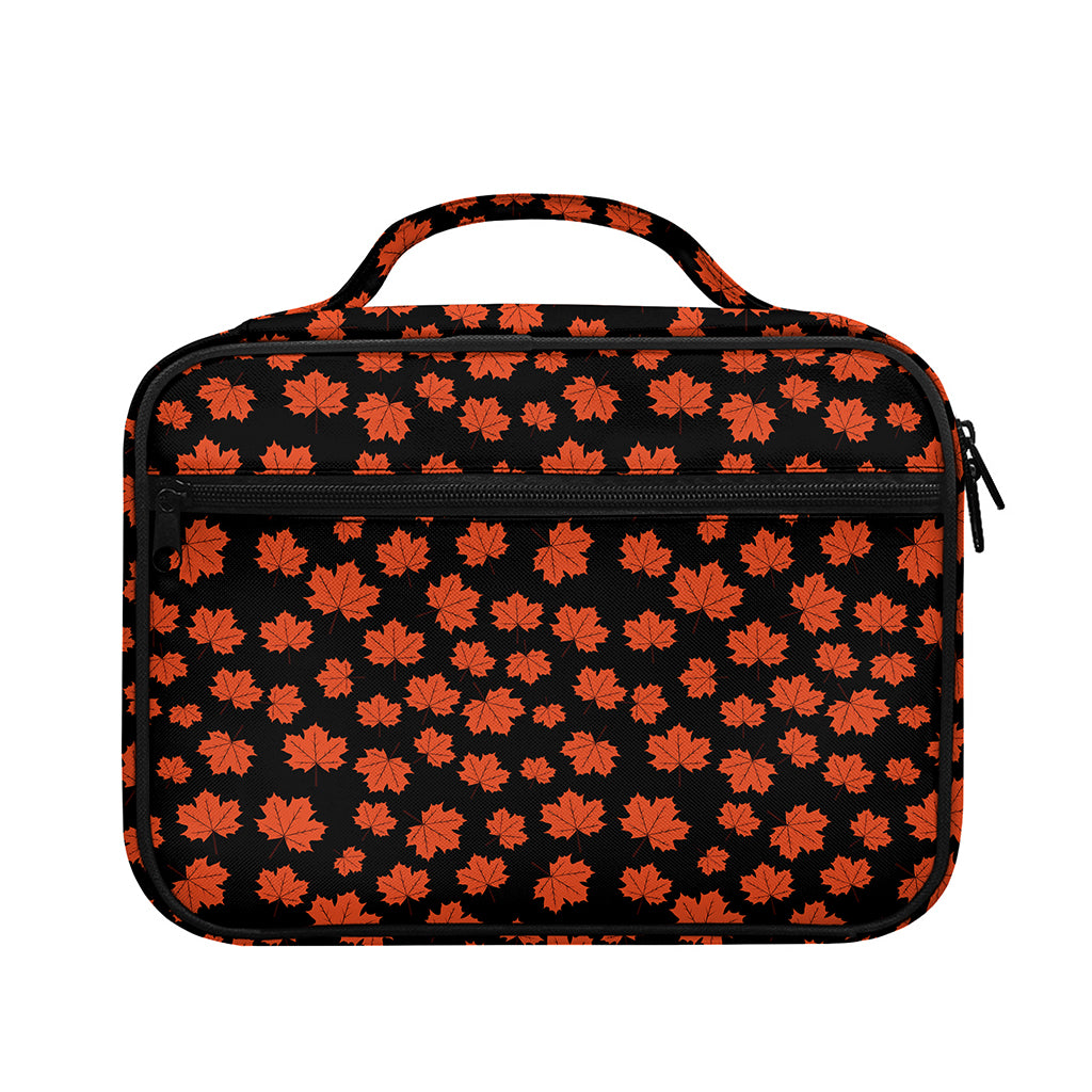 Orange Maple Leaves Pattern Print Briefcase Bible Bag