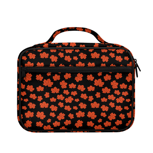 Orange Maple Leaves Pattern Print Briefcase Bible Bag