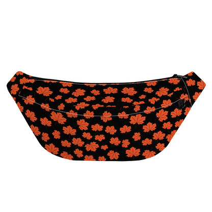 Orange Maple Leaves Pattern Print Fanny Pack