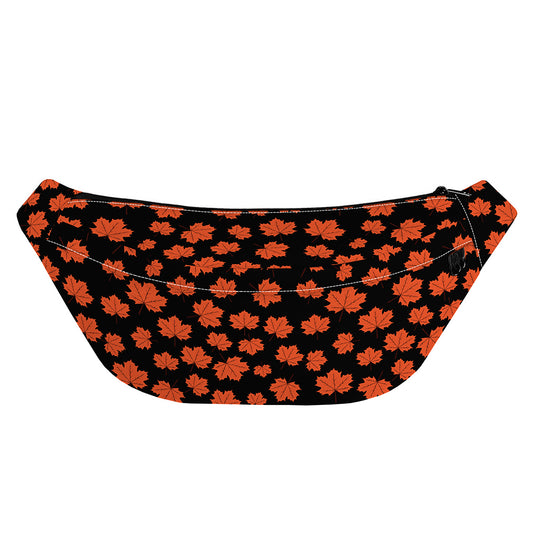 Orange Maple Leaves Pattern Print Fanny Pack