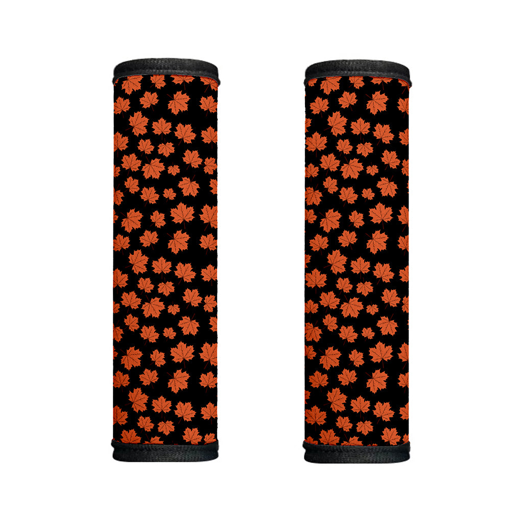 Orange Maple Leaves Pattern Print Handle Covers