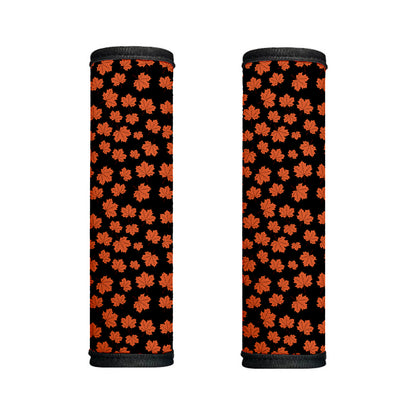 Orange Maple Leaves Pattern Print Handle Covers