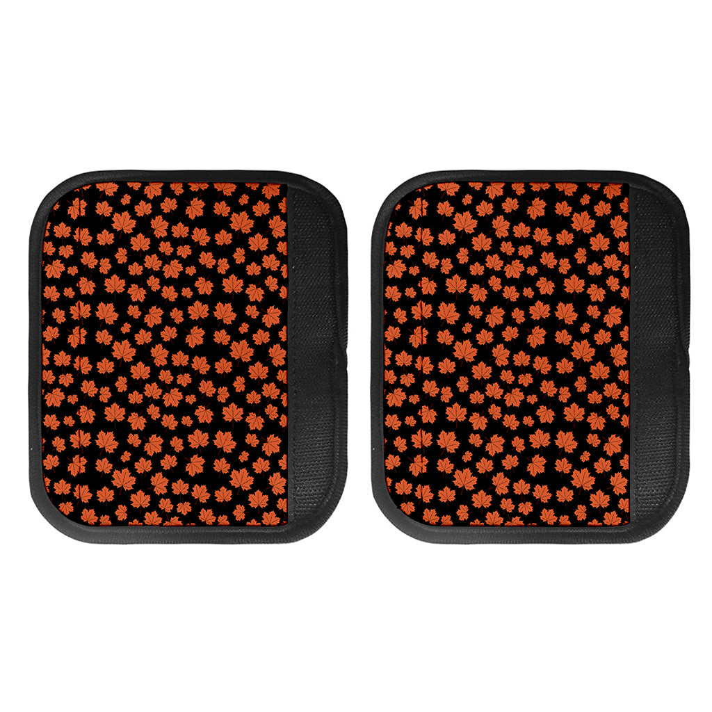 Orange Maple Leaves Pattern Print Handle Covers