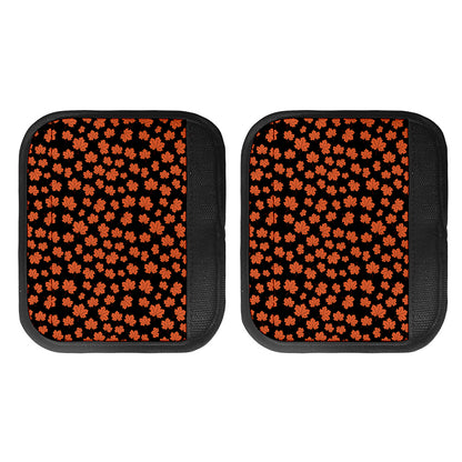 Orange Maple Leaves Pattern Print Handle Covers