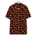 Orange Maple Leaves Pattern Print Hawaiian Shirt