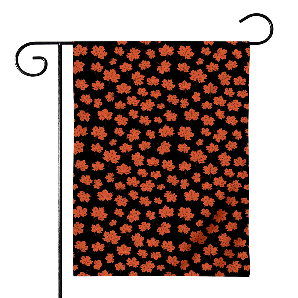 Orange Maple Leaves Pattern Print House Flag