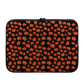 Orange Maple Leaves Pattern Print Laptop Sleeve