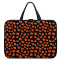 Orange Maple Leaves Pattern Print Laptop Sleeve With Handle