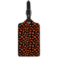 Orange Maple Leaves Pattern Print Luggage Tag