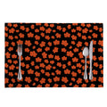 Orange Maple Leaves Pattern Print Placemat