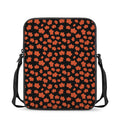 Orange Maple Leaves Pattern Print Rectangular Crossbody Bag