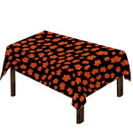 Orange Maple Leaves Pattern Print Tablecloth