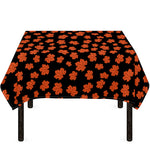 Orange Maple Leaves Pattern Print Tablecloth