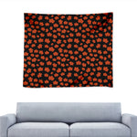 Orange Maple Leaves Pattern Print Tapestry