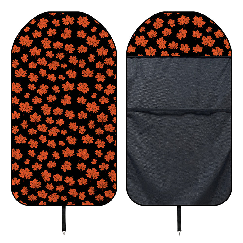Orange Maple Leaves Pattern Print Waterproof Car Seat Cover