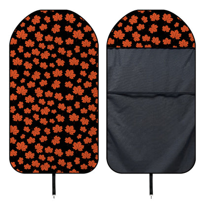 Orange Maple Leaves Pattern Print Waterproof Car Seat Cover