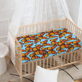 Orange Monarch Butterflies Pattern Print Baby Crib Sheet