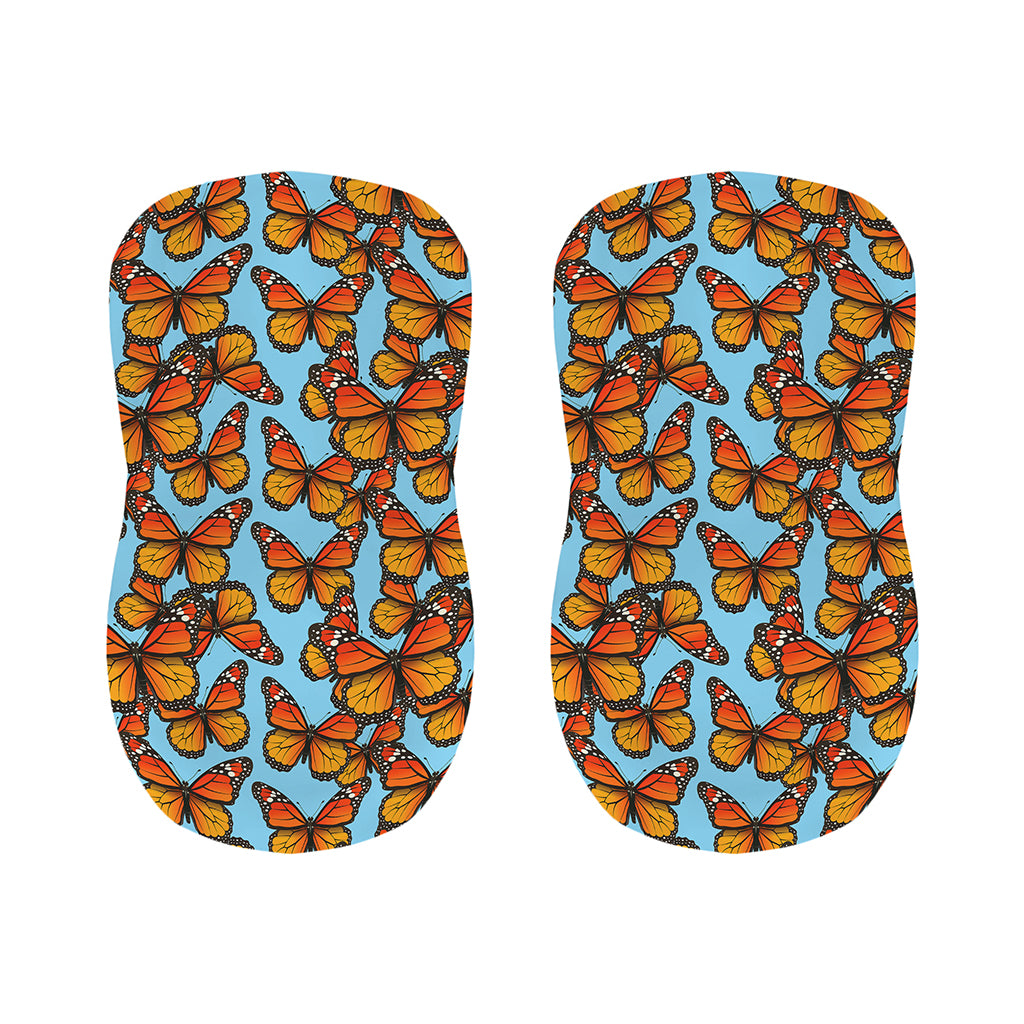 Orange Monarch Butterflies Pattern Print Bar Stool Covers