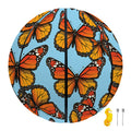 Orange Monarch Butterflies Pattern Print Basketball