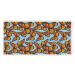 Orange Monarch Butterflies Pattern Print Beach Towel