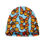 Orange Monarch Butterflies Pattern Print Beanie