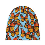 Orange Monarch Butterflies Pattern Print Beanie
