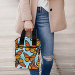 Orange Monarch Butterflies Pattern Print Bible Tote Bag