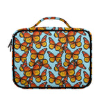 Orange Monarch Butterflies Pattern Print Briefcase Bible Bag