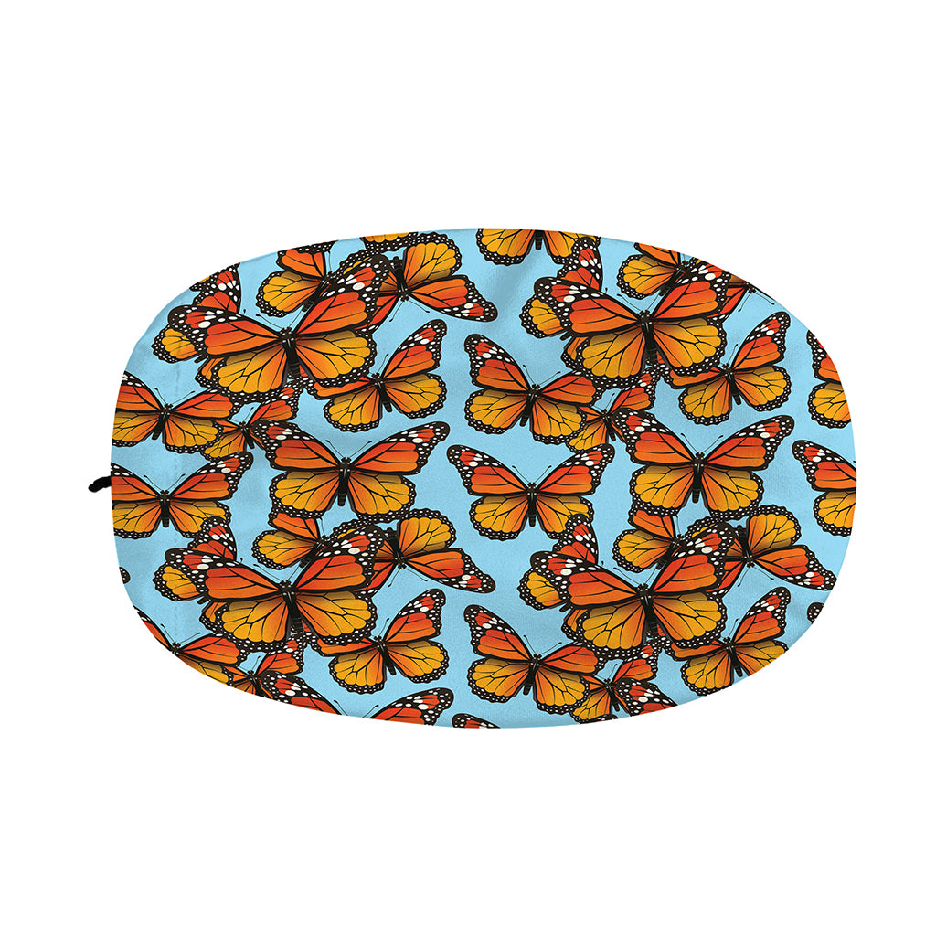 Orange Monarch Butterflies Pattern Print Car Side Mirror Covers