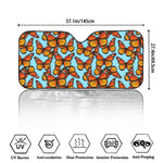 Orange Monarch Butterflies Pattern Print Car Windshield Sun Shade