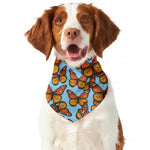 Orange Monarch Butterflies Pattern Print Dog Bandana